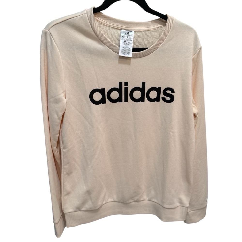 Adidas Sweatshirt Women’s M Ivory Crewneck Preppy Atheisure Sporty Street Wear